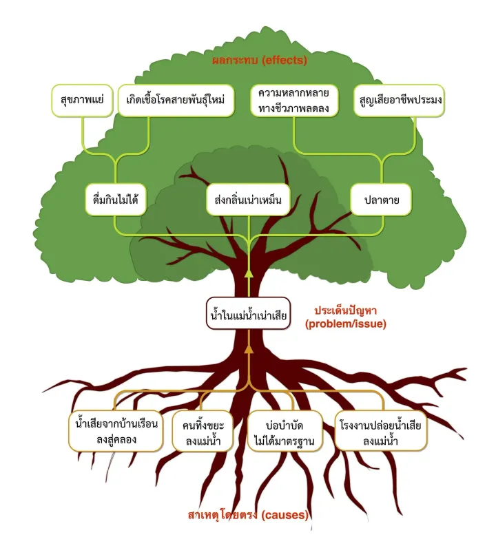 ต้นไม้ปัญหา-ต้นไม้ผลลัพธ์